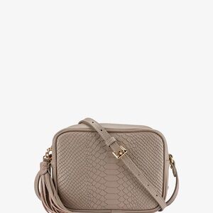 GiGi New York Taupe Crossbody Bag with Tassel